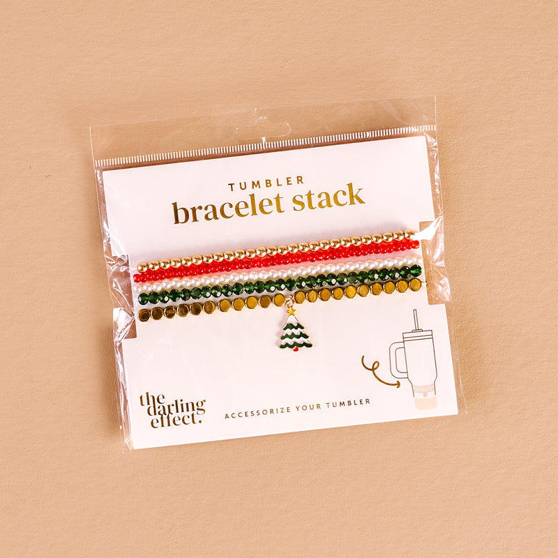 O Christmas Tree Tumbler Bracelet Stack