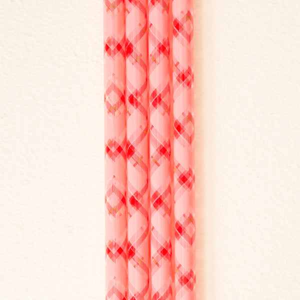 Festive Plaid 40 oz Tumbler Straw Set