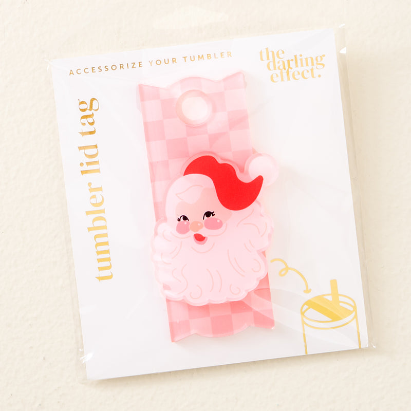 Santa Tumbler Lid Tag
