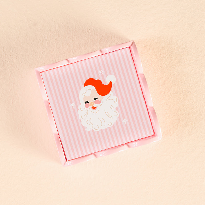Holly Jolly Santa Scallop Trinket Tray