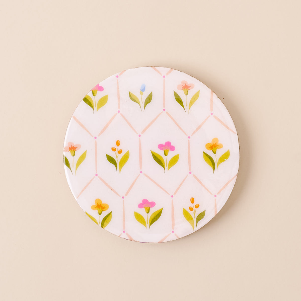 Handpicked for You Wood Enamel Coaster