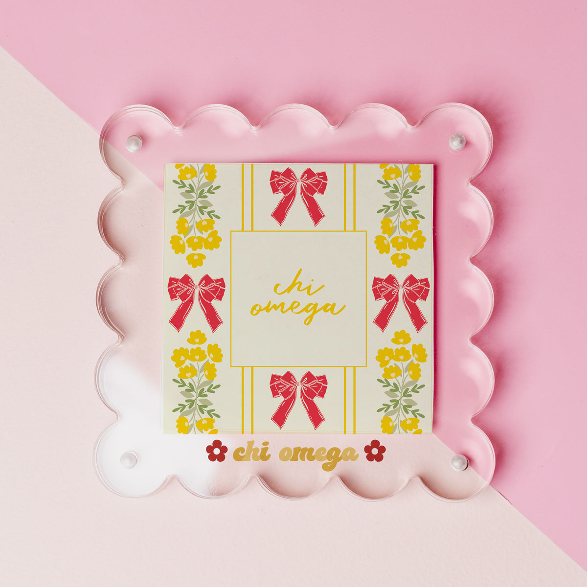 Chi Omega Acrylic Picture Frame