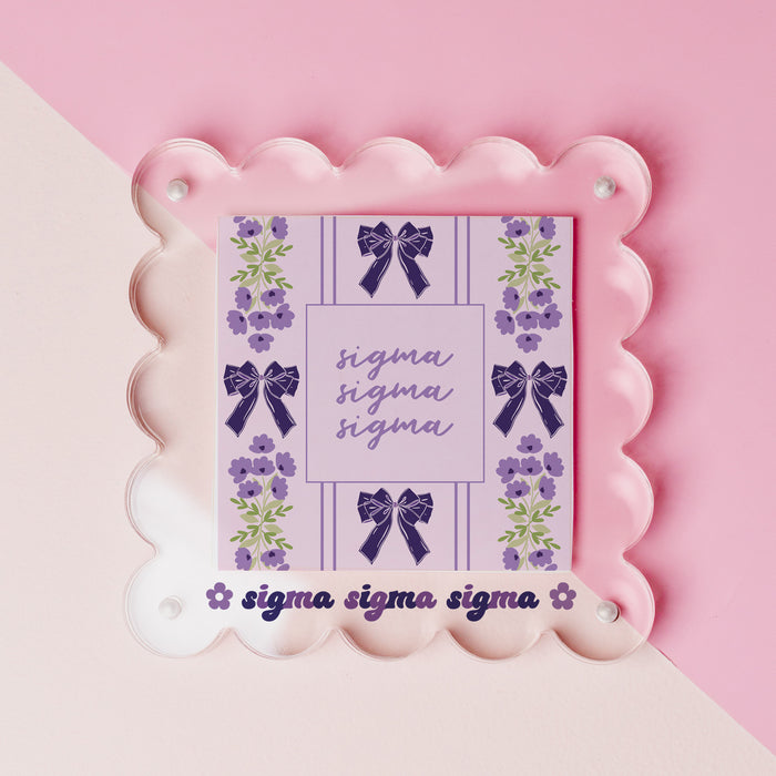 Sigma Sigma Sigma Acrylic Picture Frame