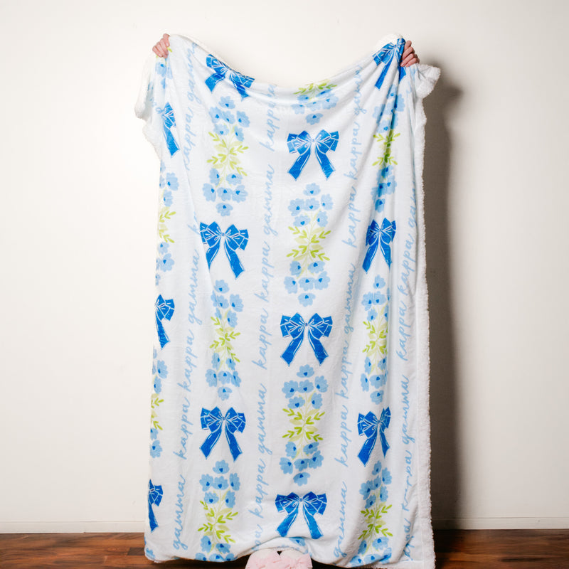 Kappa Kappa Gamma Plush Sherpa Blanket