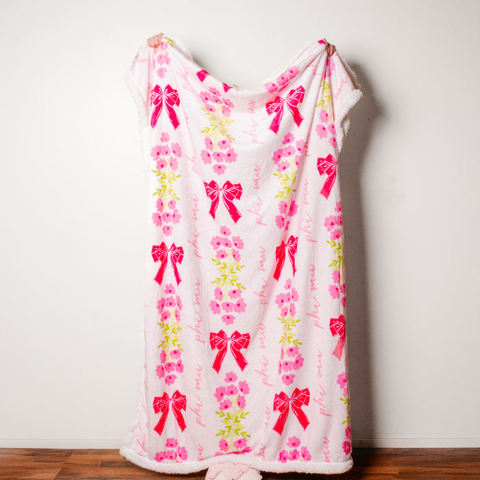 Phi Mu Plush Sherpa Blanket