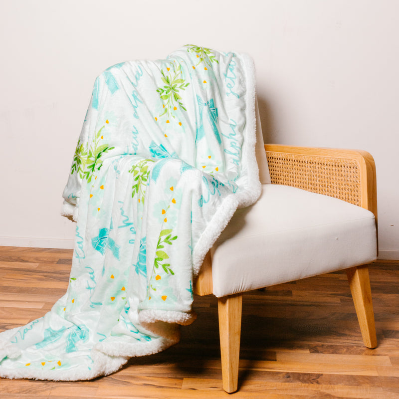 Zeta Tau Alpha Plush Sherpa Blanket