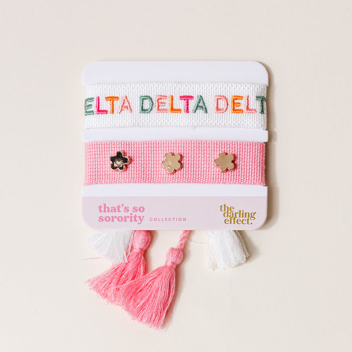 Delta Delta Delta Woven Bracelet Set