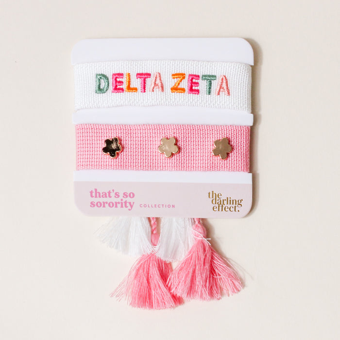 Delta Zeta Woven Bracelet Set