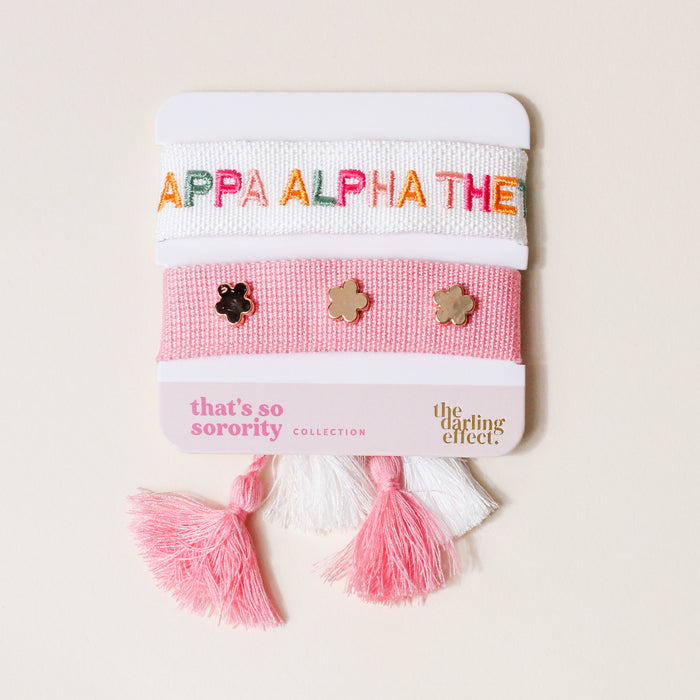 Kappa Alpha Theta Woven Bracelet Set