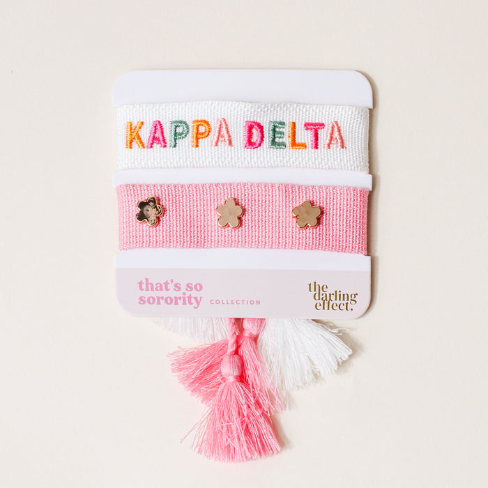 Kappa Delta Woven Bracelet Set