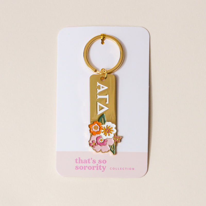 Alpha Gamma Delta Enamel Keychain