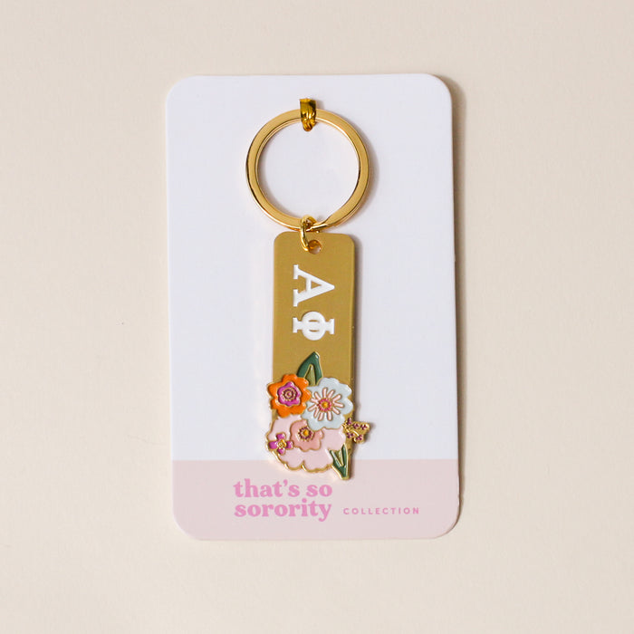 Alpha Phi Enamel Keychain