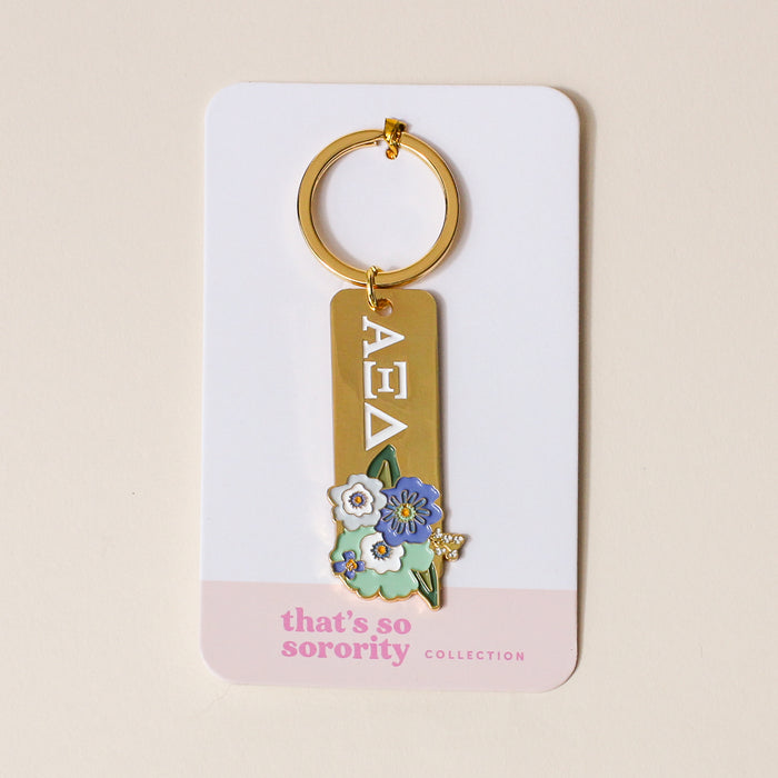 Alpha Xi Delta Enamel Keychain