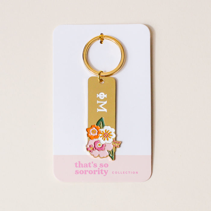 Phi Mu Enamel Keychain