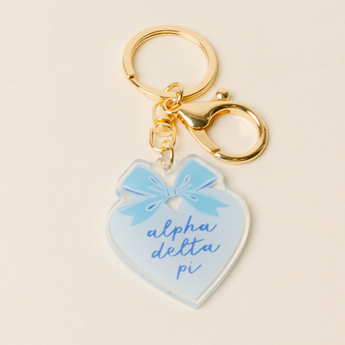 Alpha Delta Pi Sweetheart Bow Acrylic Keychain