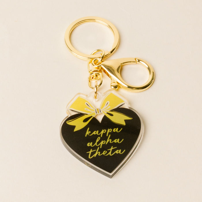 Kappa Alpha Theta Sweetheart Bow Acrylic Keychain