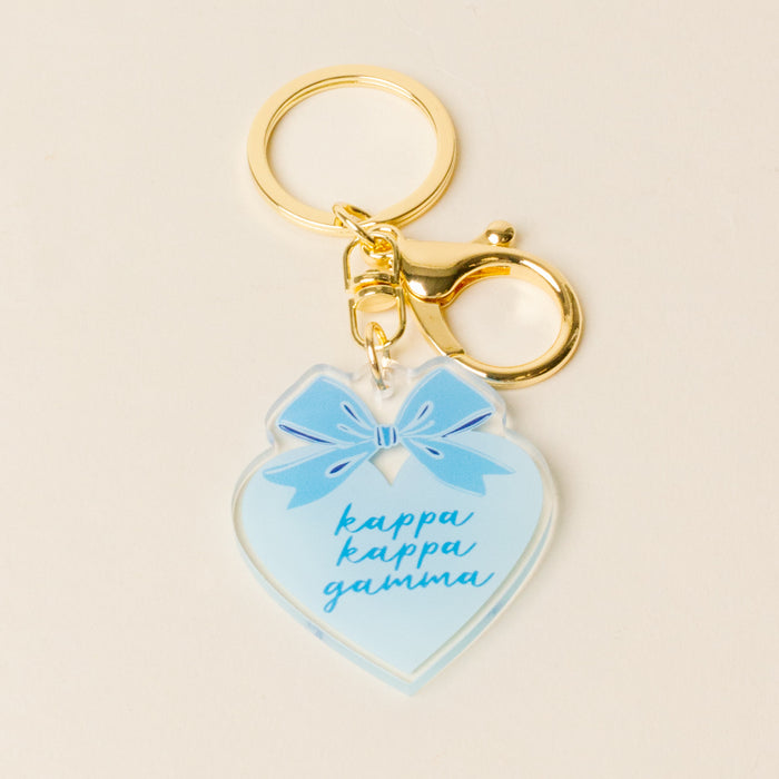 Kappa Kappa Gamma Sweetheart Bow Acrylic Keychain