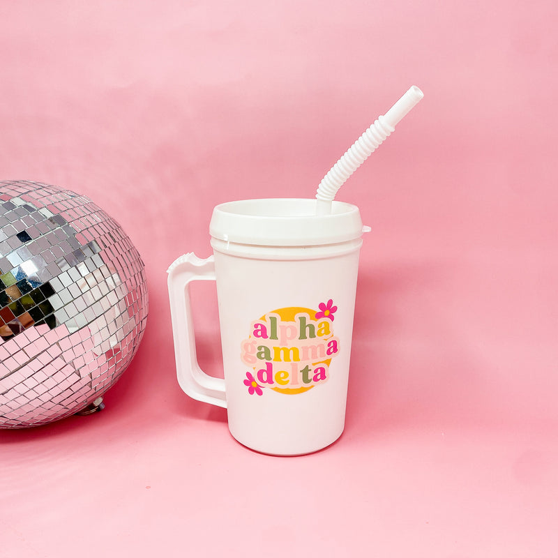 Alpha Gamma Delta 22oz Floral Mega Mug