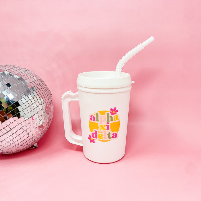 Alpha Xi Delta Floral Mega Mug 22oz
