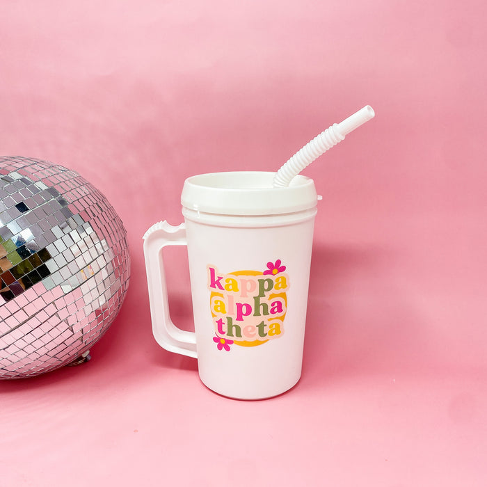 Kappa Alpha Theta Floral Mega Mug 22oz