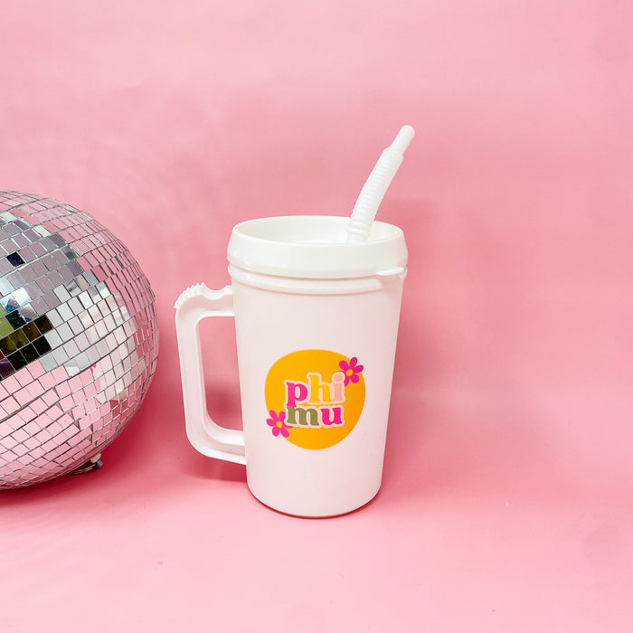 Phi Mu Floral Mega Mug 22oz