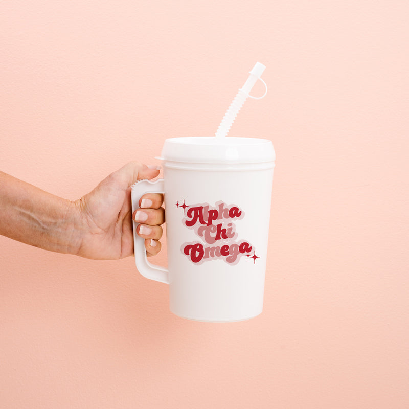 Alpha Chi Omega 22oz Retro Sparkle Mega Mug