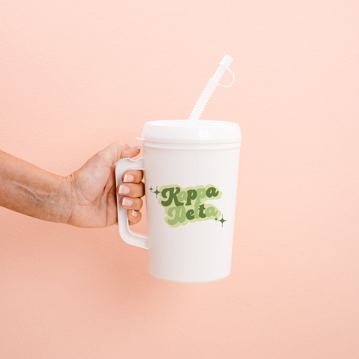 Kappa Delta Retro Sparkle Mega Mug 22oz