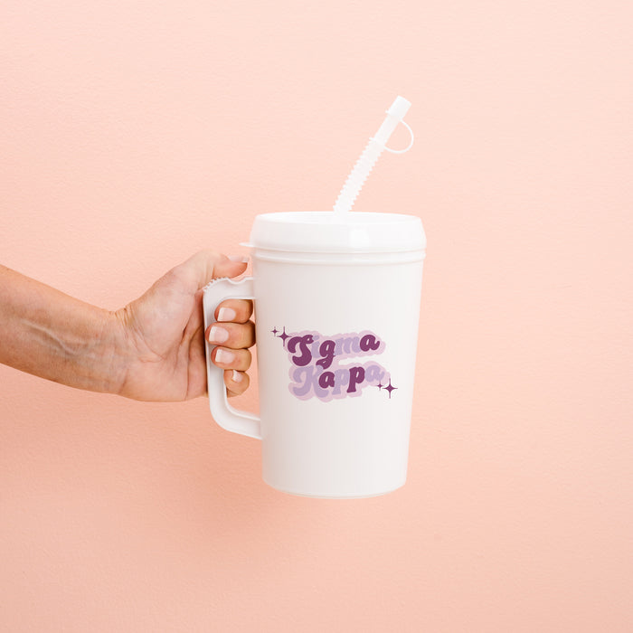 Sigma Kappa 22oz Retro Sparkle Mega Mug