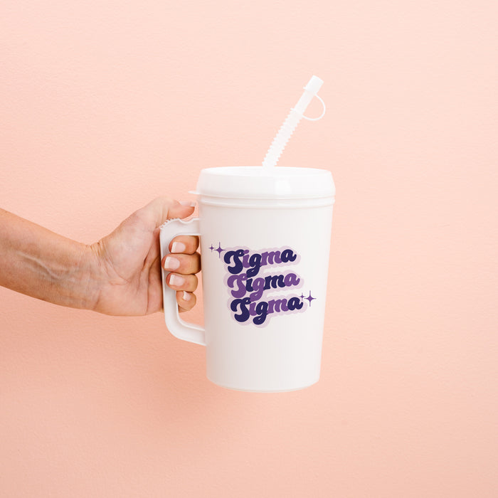 Sigma Sigma Sigma Retro Sparkle Mega Mug 22oz