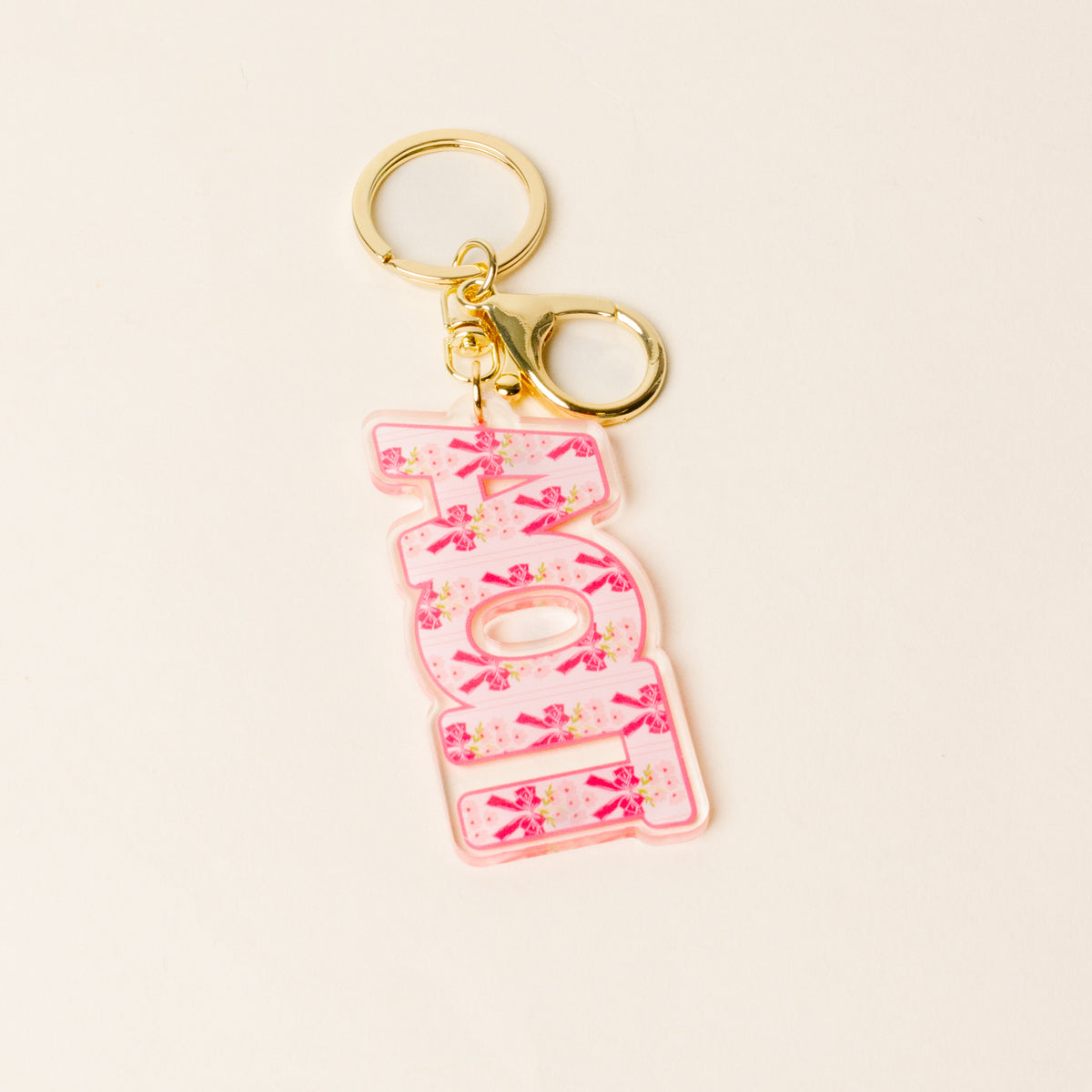 Alpha Omicron Pi Oh So Fancy Letter Acrylic Keychain