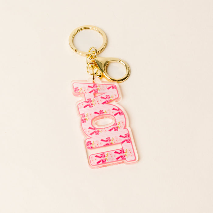 Alpha Omicron Pi Oh So Fancy Letter Acrylic Keychain