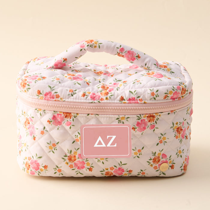 Delta Zeta Glam & Go Quilted Cosmetic Bag
