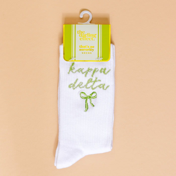 Kappa Delta Embroidered Crew Socks