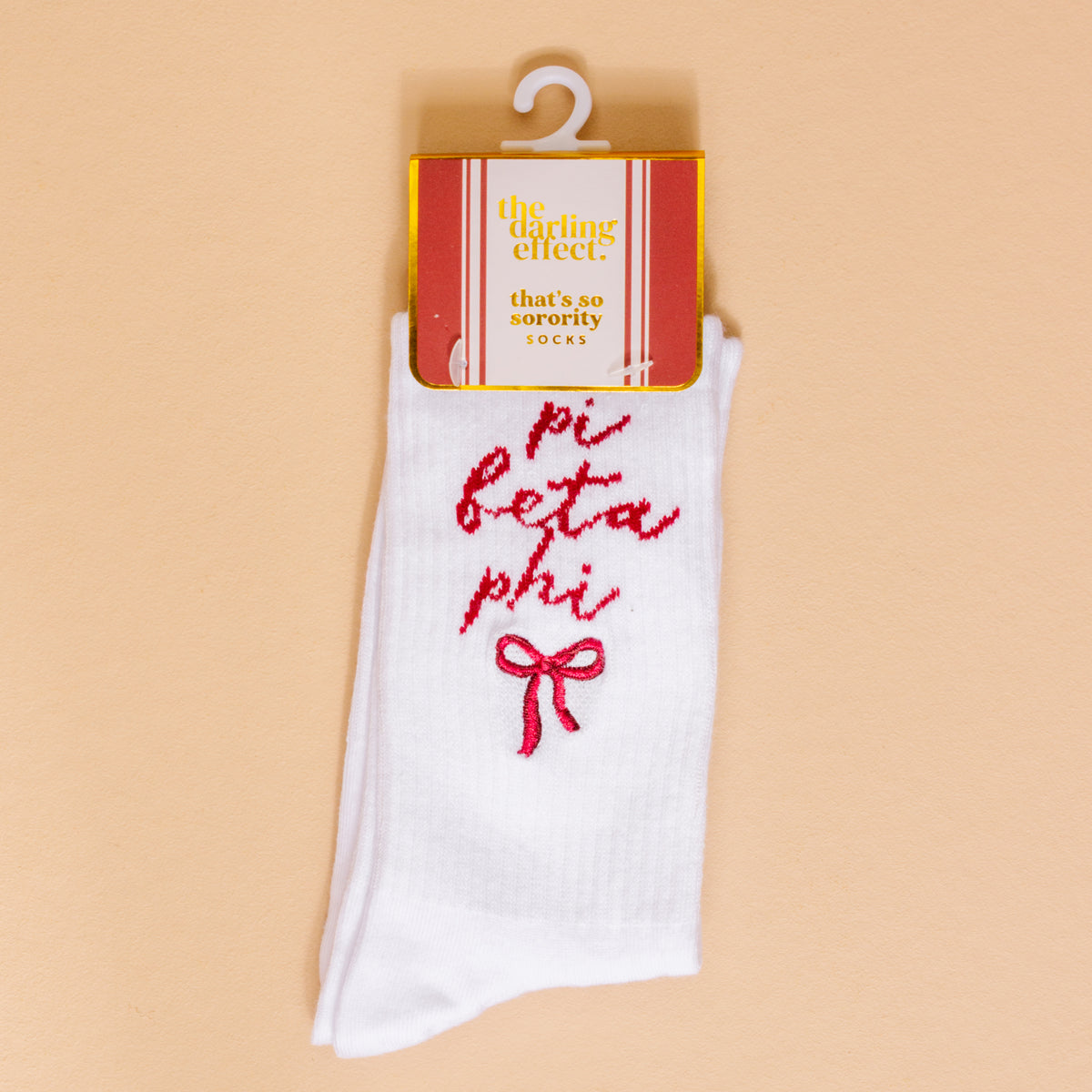 Pi Beta Phi Embroidered Crew Socks