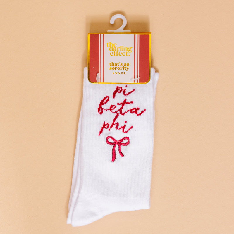 Pi Beta Phi Embroidered Crew Socks