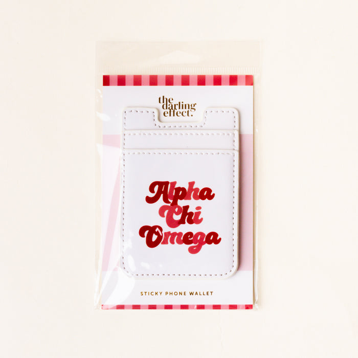 Alpha Chi Omega Stick-On Phone Wallet
