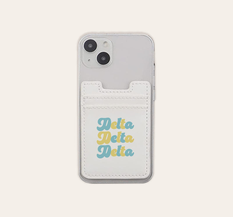 Delta Delta Delta Stick-On Phone Wallet