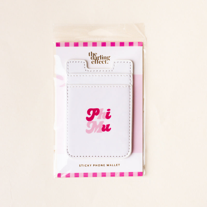 Phi Mu Stick-On Phone Wallet