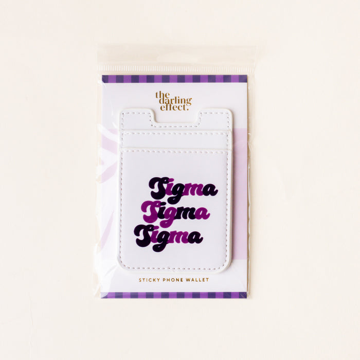 Sigma Sigma Sigma Stick-On Phone Wallet