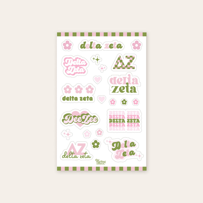 Delta Zeta Sticker Sheet