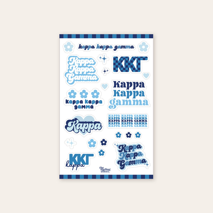 Kappa Kappa Gamma Sticker Sheet