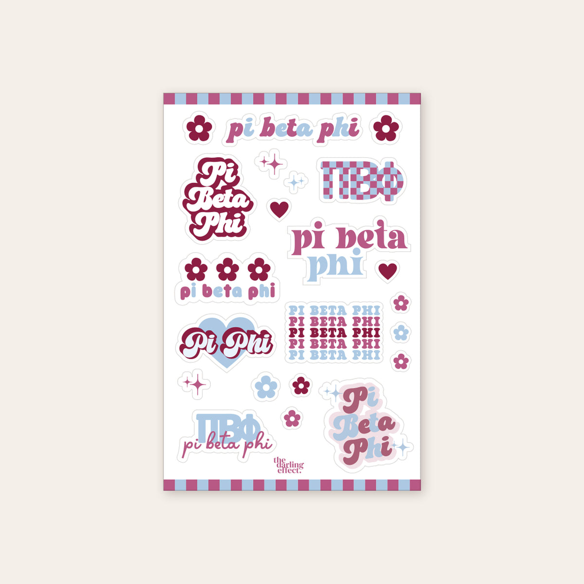 Pi Beta Phi Sticker Sheet
