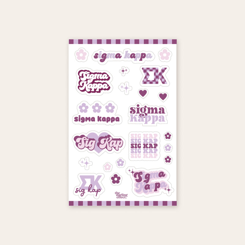 Sigma Kappa Sticker Sheet
