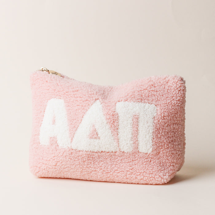Alpha Delta Pi Teddy Letter Pouch Blush
