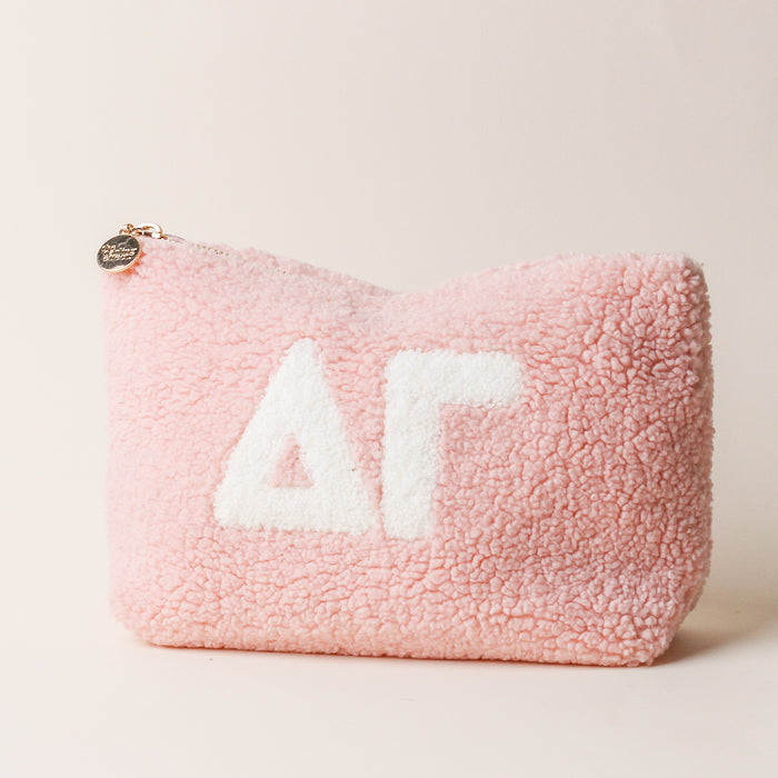 Delta Gamma Teddy Letter Pouch Blush