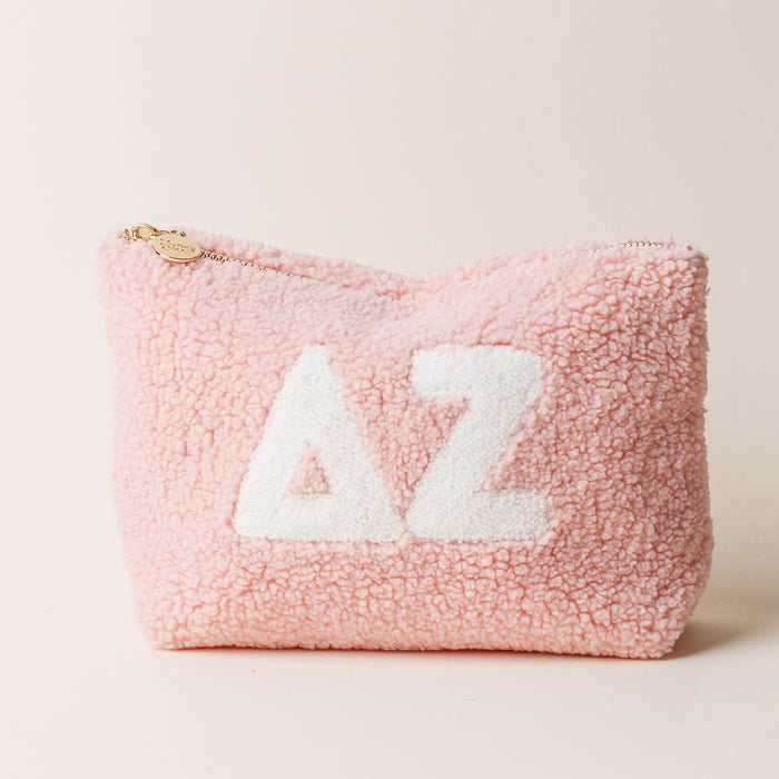 Delta Zeta Teddy Letter Pouch Blush