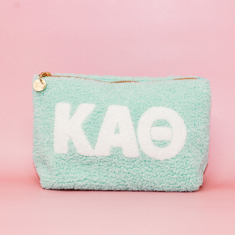 Kappa Alpha Theta Aqua Teddy Letter Pouch
