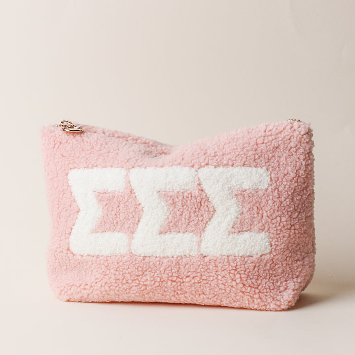 Sigma Sigma Sigma Blush Teddy Letter Pouch