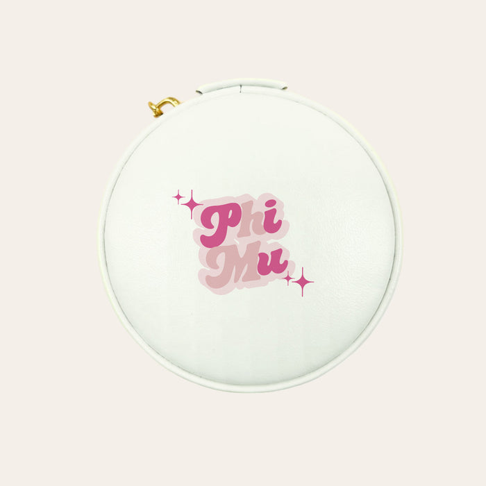 Phi Mu Travel Jewelry Case