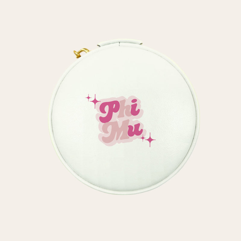 Phi Mu Travel Jewelry Case